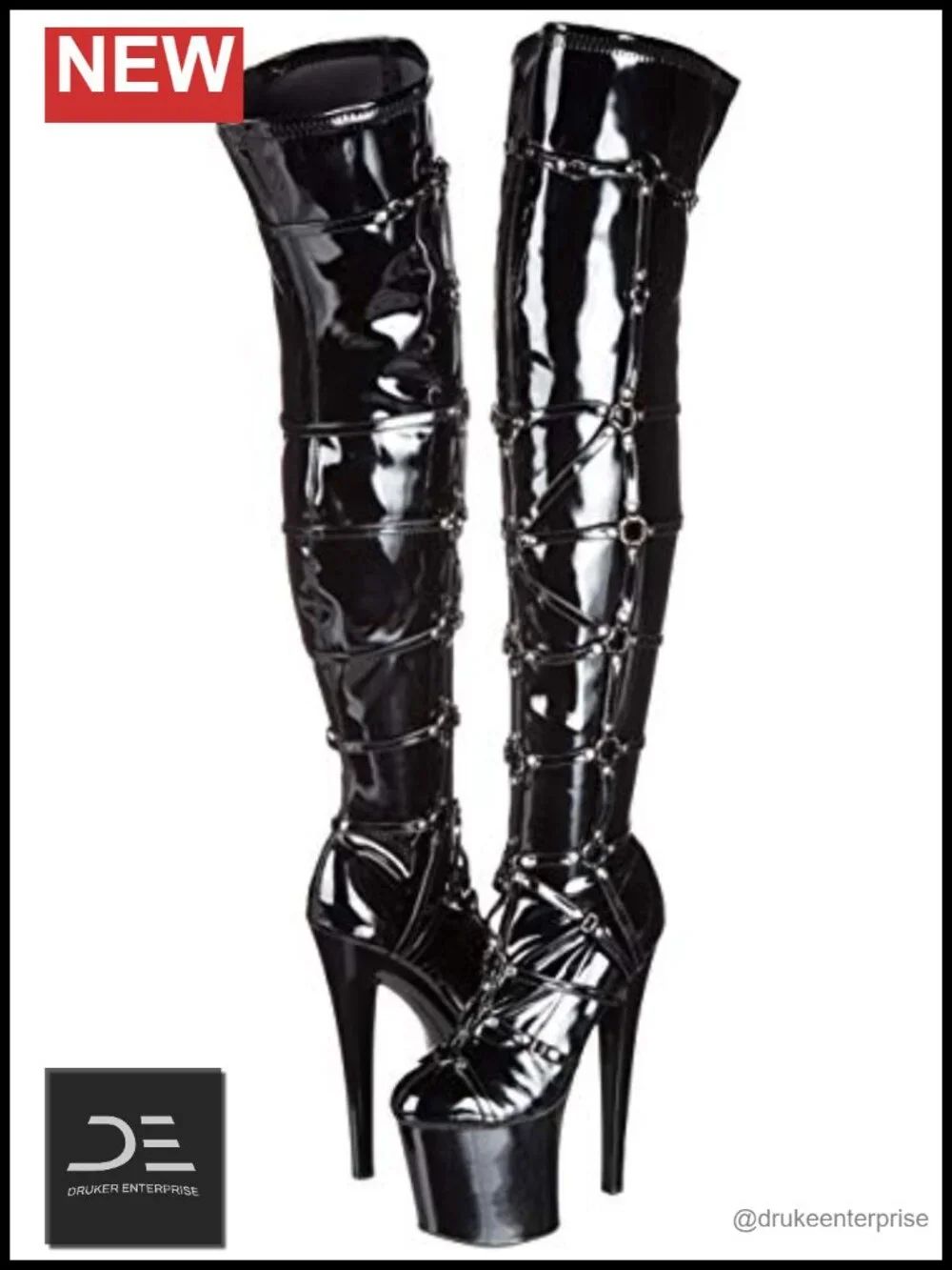 Fetish Platform Over-the-Knee Boots